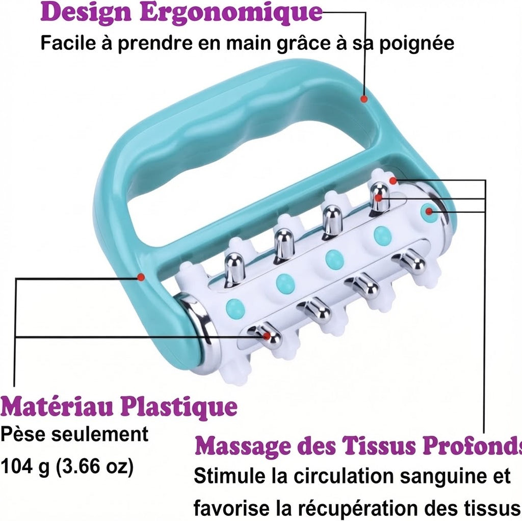 Rouleau Masseur Fascia Pro - Masseur Musculaire Profond pour Récupération & Bien-Être
