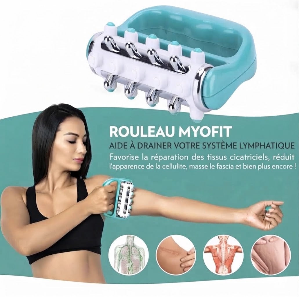 Rouleau Masseur Fascia Pro - Masseur Musculaire Profond pour Récupération & Bien-Être